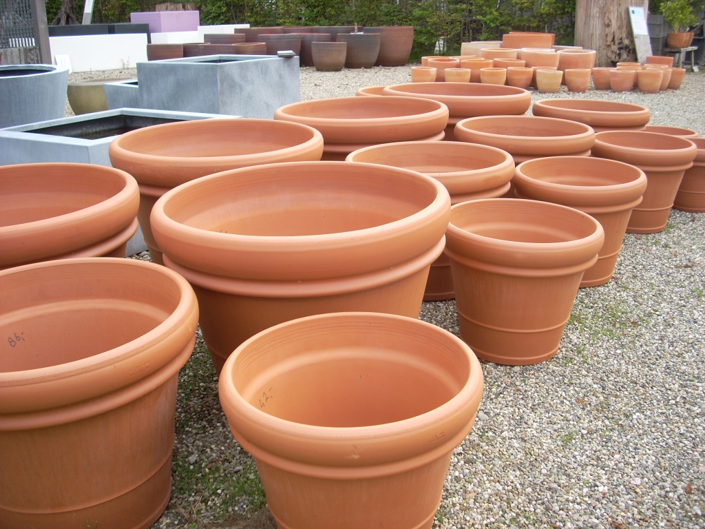 middelen uitroepen cel klassieke terracotta plantenbakken | Schouten Tuincreaties